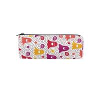 LI ZHI XIN Astuccio rotondo per studenti e adolescenti, astuccio rotondo con cerniera, piccolo astuccio per trucchi, 20 x 8 x 7 cm, motivo stelle di Halloween, Multicolore, 8×3×3 IN, Astucci per