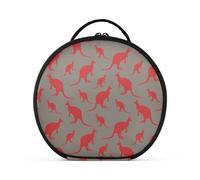 LI ZHI XIN Borsa per il trucco portatile da donna, borse per cosmetici rotonde grandi, per ragazze, borsa per cosmetici da viaggio, motivo canguro, multicolore, taglia unica, beauty case, Multicolore