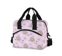 LI ZHI XIN Borsa termica per il pranzo da uomo e donna, borsa termica per adulti, borsa termica per campeggio, picnic, con tracolla, portapranzo per lavoro, scuola, bel motivo floreale