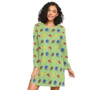 LI ZHI XIN Camicia da notte da donna a maniche lunghe camicia da notte da donna camicie da notte camicie da notte girocollo sciolto plus size indumenti da notte Xxxl Xxl fischietto modello trofeo