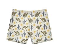 LI ZHI XIN Costume da bagno per bambini Pantaloncini da spiaggia per ragazzi Costumi da bagno per bambini Costumi da bagno elastici con coulisse per 3-10 anni Cactus Sun cammello, multicolore, 4 anni