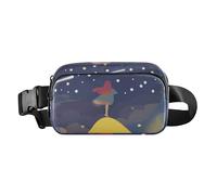 LI ZHI XIN Marsupio leggero alla moda per uomini e donne con cerniera, per corsa, passeggiate con il cane, viaggi, escursionismo, arrampicata, marsupio per ragazze con cielo e luna e stelle