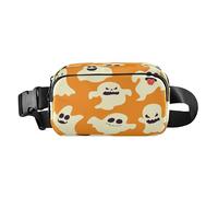 LI ZHI XIN Marsupio leggero alla moda per uomo donna donna marsupio con cerniera per corsa cane passeggiate viaggio escursionismo arrampicata marsupio per Halloween motivo spettri multicolore, taglia