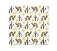 LI ZHI XIN Panno autoadesivo magico per lenti della fotocamera, panno per il trucco, 35 x 35 cm, 45 x 45 cm, 55 x 55 cm, cammello cactus sole, Multicolore, 35 X 35cm (13.8 X 13.8 in), Custodie per