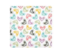 LI ZHI XIN Panno autoadesivo magico per obiettivo della fotocamera, panno per il trucco, 35 x 35 cm, 45 x 45 cm, 55 x 55 cm, motivo colorato a forma di cuore, Multicolore, 55 X 55cm (21.7 X 21.7 in