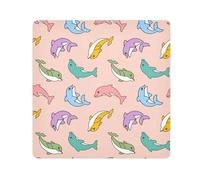 LI ZHI XIN Panno autoadesivo magico per obiettivo della fotocamera, panno per il trucco, 35 x 35 cm, 45 x 45 cm, 55 x 55 cm, motivo delfino animale, Multicolore, 35 X 35cm (13.8 X 13.8 in), Custodie