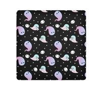 LI ZHI XIN Panno magico autoadesivo per obiettivo della fotocamera, panno per il trucco, 35 x 35 cm, 45 x 45 cm, 55 x 55 cm, motivo fantasma di Halloween, Multicolore, 55 X 55cm (21.7 X 21.7 in