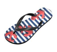LI ZHI XIN Pantofole estive per adulti infradito per interni ed esterni pantofole da casa con suola antiscivolo in PVC e striscia di ancoraggio navale blu navy, Multicolore, XX-Large