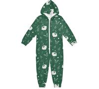 LI ZHI XIN Pigiama intero per bambini con cappuccio per ragazzi e ragazze tute per bambini tuta intera pigiama tutto in uno pigiama invernale caldo tuta da casa 5-14 anni Babbo Natale Milu cervo