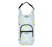 LI ZHI XIN Portabottiglie con cinghia, porta bottiglia d'acqua per zaino, accessori per bottiglie d'acqua, borsa termica per bottiglia d'acqua portatile, adatta a 1,18 l, arcobaleno nuvola e stelle