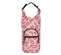 LI ZHI XIN Portabottiglie con cinghia, portabottiglie per zaino, accessori per bottiglie d'acqua, borsa termica per bottiglia d'acqua portatile, adatta a 1,18 l, stampa leopardata, colore rosso