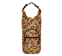 LI ZHI XIN Portabottiglie con cinghia, portabottiglie per zaino, accessori per bottiglie d'acqua, borsa termica per bottiglia d'acqua portatile, adatta a 1,18 l, stampa leopardata rossa, Multicolore
