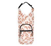 LI ZHI XIN Portabottiglie con cinghia, portabottiglie per zaino, accessori per bottiglie d'acqua, borsa termica per bottiglia d'acqua portatile, adatta a 1,18 l, stampa leopardata, colore arancione
