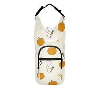 LI ZHI XIN Portabottiglie con cinghia, supporto per bottiglia d'acqua per zaino, accessori per bottiglie d'acqua, borsa termica per bottiglia d'acqua portatile, adatta a 1,18 l, motivo coniglio zucca