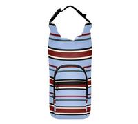 LI ZHI XIN Portabottiglie con cinghia, supporto per bottiglia d'acqua per zaino, accessori per bottiglie d'acqua, borsa termica per bottiglia d'acqua portatile, adatta a 1,134 g, motivo a righe rosse