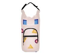 LI ZHI XIN Portabottiglie con cinghia, supporto per bottiglia d'acqua per zaino, accessori per bottiglie d'acqua, borsa termica per bottiglie d'acqua portatile, adatta a motivi geometrici colorati da