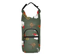 LI ZHI XIN Portabottiglie con cinghia, supporto per bottiglia d'acqua per zaino, accessori per bottiglie d'acqua, borsa termica per bottiglia d'acqua portatile, adatta a 1,134 g, motivo Babbo Natale