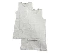 Liabel 2 canottiere bimba in cotone felpato art. 2828/16-6/7 Anni, Bianco