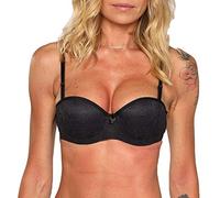 Liabel, 2 Reggiseni Fascia e Coppa Graduata con Spalline Removibili Modello NIVES. Taglia 4 Colore Nero