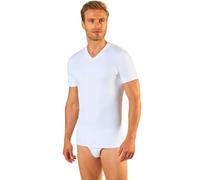Liabel 2Pz Maglietta Uomo Intima Cotone Elasticizzato ComfortFit | Morbidezza e Traspirabilità | T-Shirt Uomo per Tutte Le attività (IT, Testo, M, Regular, Regular, 2 Pz - Bianco Scollo V)