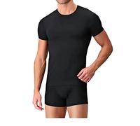 Liabel 3-6 Pezzi - Maglietta Intima Uomo Cotone BIELASTICO Girocollo - Maglia Intima Uomo Elasticizzata - 03858 23 (L, 6 Pezzi Nero)
