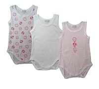 Liabel 3 Body neonata/o Spalla Larga 100% Cotone Art. 05832B/T1457 (Rosa, 9 Mesi)