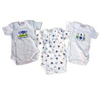 Liabel 3 Body Neonato/a Mezza Manica Puro Cotone Felpato Art. 02828/T402 (12 Mesi, Celeste)