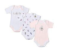 Liabel 3 Body Neonato/a Mezza Manica Puro Cotone Felpato Art. 02828/T402 (12 Mesi, Rosa)