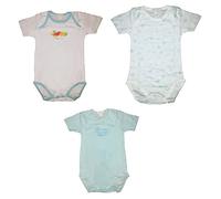 Liabel 3 Body Neonato Mezza Manica 100% Cotone Art. 05832/1407/21 Celeste (1/3 Mesi)