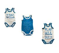 Liabel 3 Body Neonato Spalla Larga 100% Cotone Art.5832B/1857/21 Celeste (6 Mesi)