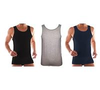 Liabel 3 Canotte Spalla Larga Uomo Cotone Art. 04428/T223G Colorate (6/XL)