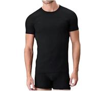 Liabel 3 t-Shirt Corpo Uomo Bianco Caldo Cotone Mezza Manica Girocollo 02828/e23 (4/M, Nero)