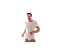 Liabel 3 t-Shirt Corpo Uomo Bianco Caldo Cotone Mezza Manica Scollo a Punta 02828/e53 (4/M)