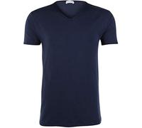 Liabel 3 t-Shirt Corpo Uomo Bianco Caldo Cotone Mezza Manica Scollo a Punta 02828/e53 (6/XL, Blu)
