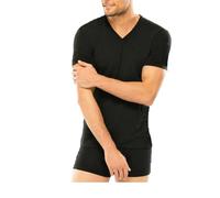 Liabel 3 t Shirt Corpo Uomo Mezza Manica Scollo a V 100% Cotone Art. 03828/53 (IT, Testo, M 3 Pezzi Ass. 2NERI + 1BLU M)