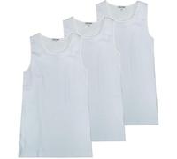 Liabel - 3 x Canotta Cannottiera Camiciola Bianca per Bimba Bambina 100% Cotone Elasticizzato [Colore Bianco - Taglie: 3 4 5 6 7 8 9 - Anni: da 3 a 13 Anni ] (8)