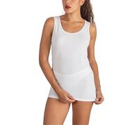 Liabel 3pz Canotta Donna 100% Cotone - vestibilità Perfetta, Comfort Ottimale - Canottiera Donna Cotone Ideale per Ogni Stagione (IT, Testo, S, Regular, Regular, Bianco 3pz - Spalla Larga)