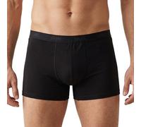 Liabel 4 Boxer Uomo in Cotone Elasticizzato - Mutande da Uomo Bianche o Colorate, con Elastico Esterno, Traspiranti ed Anallergici - Limited Edition - (IT, Testo, M, Regular, Regular, Nero)