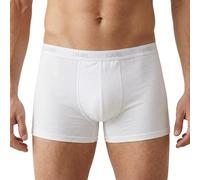 Liabel 4 Boxer Uomo in Cotone Elasticizzato - Mutande da Uomo Bianche o Colorate, con Elastico Esterno, Traspiranti ed Anallergici - Limited Edition - (IT, Testo, XL, Regular, Regular, Bianco)