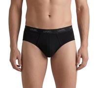 Liabel 4 Slip Uomo in Cotone Elasticizzato - Mutande da Uomo Bianche o Colorate con Elastico Esterno, Traspiranti ed Anallergiche - Limited Edition - (IT, Testo, XXL, Regular, Regular, Nero)