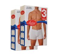 Liabel Set 6 Boxer Uomo Cotone BIELASTICO con Elastico Interno Rivestito S/XXL 3/7 (L - 50, Bianco)