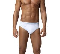 Liabel | 6 Slip Uomo Cotone Bianco Nero e Colorati Mutande Uomo Pack con Cuciture Rinforzate Set Intimo Uomo Slip con Elastico Esterno Male Underwear (XL, Bianco)