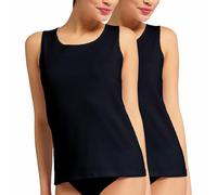 LIABEL Canotta Donna Spalla Larga in Caldo Cotone (Pacco da 2) - Tessuto Invernale, Termico, Morbida, Premium