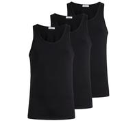 Liabel Canotta Intima Uomo in Cotone Bielastico, Maglia Intima Elasticizzata, Cotone Traspirante Certificato Oeko-Tex (L, 3 Pezzi Nero)