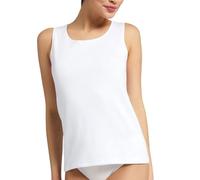 Liabel Canottiera Donna Caldo Cotone 100% - Canotta Intima Spalla Larga Elegante con Finiture in Raso Elasticizzato(Bianco,L)