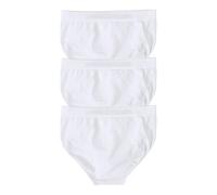 Liabel Confezione da 3 slip donna a vita alta in microfibra - bianco