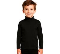 Liabel Lupetto Bambino Caldo Cotone Morbido Dolcevita Bambino Manica Lunga Collo Alto 3-14 Anni (IT, età, 11 Anni, 12 Anni, Regular, Lupetto Nero - 1pz)