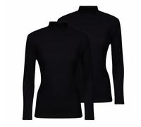 Liabel Lupetto Donna Manica Lunga Caldo Cotone (2 Pezzi), Dolcevita Collo Alto vestibilità Perfetta, Calore e Comfort, Soffice al Tatto (Nero, XS)