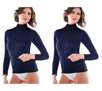 Liabel Lupetto Donna Manica Lunga Caldo Cotone Art. 02828/1036 (3/S, 2 Pezzi Blu)