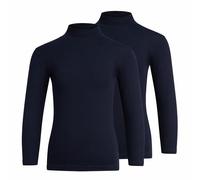 Liabel Lupetto per Bambini (2 Pezzi) Unisex Bimbo/a in Caldo Cotone, Dolcevita Collo Alto, Termico, Morbido, Maglione a Collo Alto Invernale (IT, età, 3 Anni, Regular, Blu)